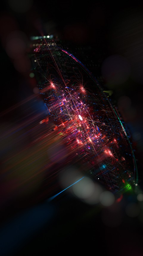 4k Circle Board Chips Mobile Wallpaper