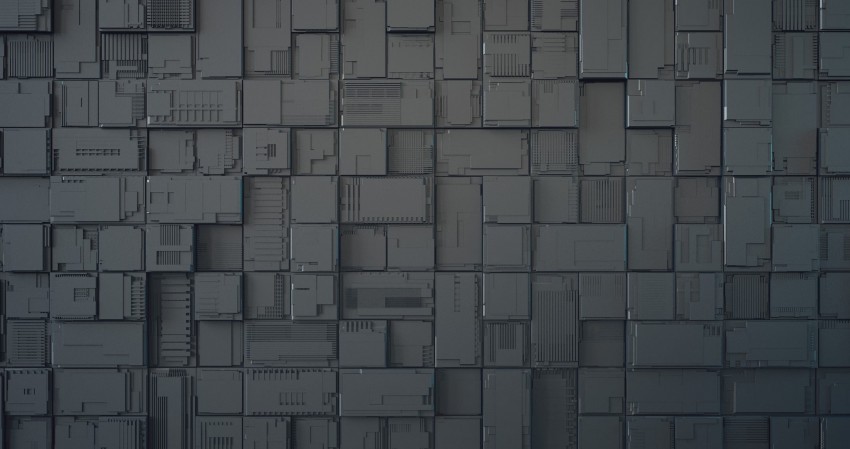4K Gray Brick Texture Squares Pattern Wallpaper