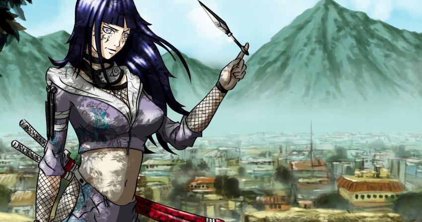 4K Hinata Hyuga Artwork Naruto Anime Wallpaper