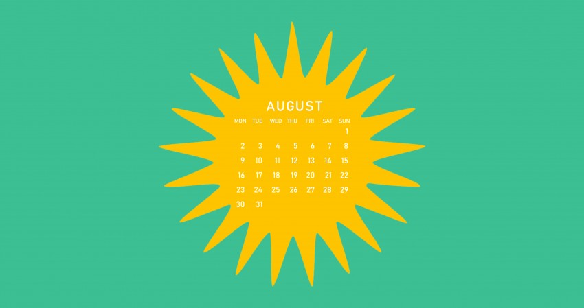 August 2021 Calendar 4K Wallpaper Background