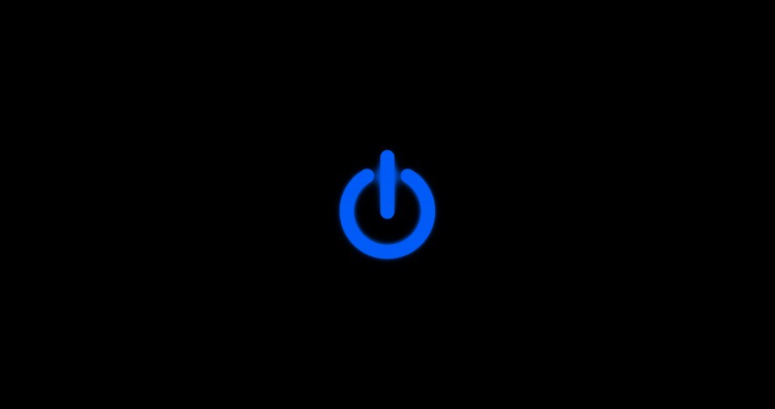 Black And Blue Power On Off HD Wallpaper