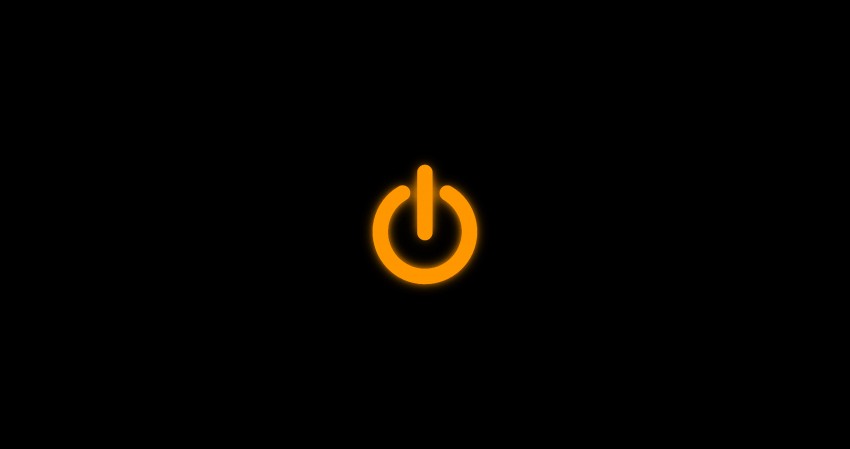 Black And Orange Power On Off 4K Wallpaper