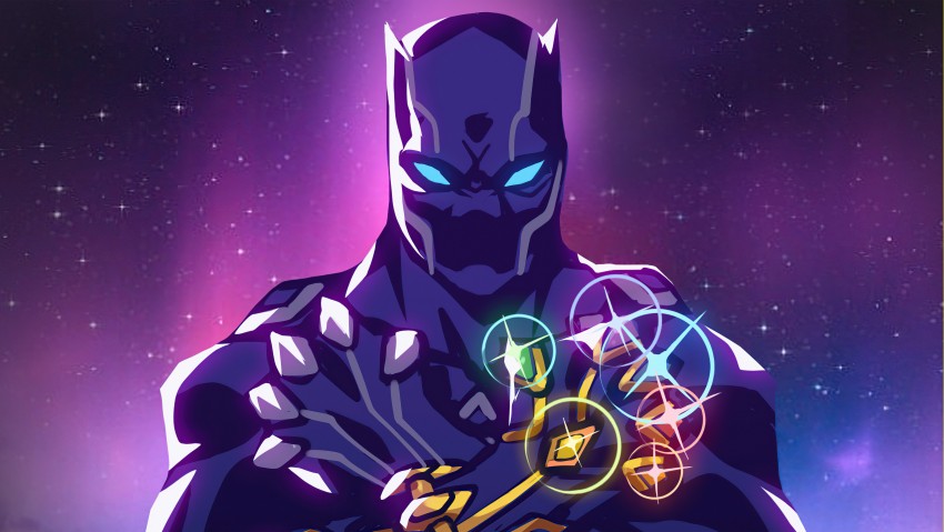 Black Panther Infinity Gauntlet 5K Wallpaper