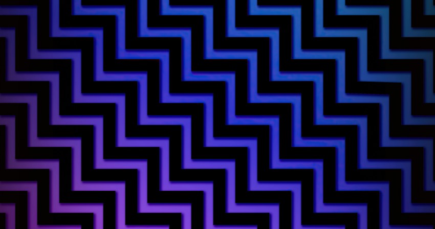 Blue Zig Curtain Picture Wallpaper