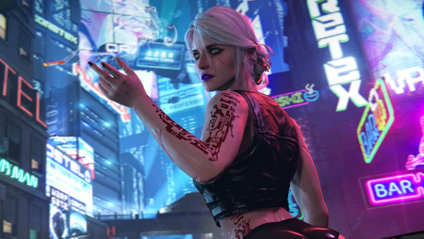 Ciri Cyberpunk 2077 8K Wallpaper Background