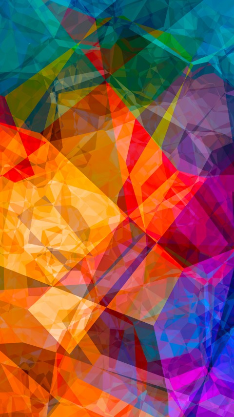 Colorful Abstract Polygon Wallpaper Phone