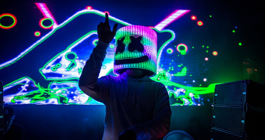 Colorful DJ Marshmello 4K Wallpaper