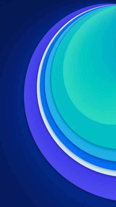 Cool Blue Circle 4k Mobile Wallpaper