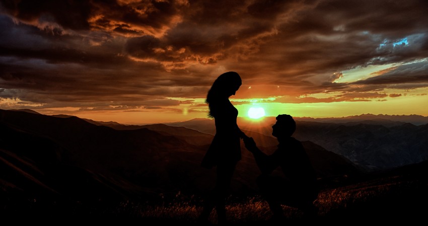 Couple Umber Shadow HD Wallpaper