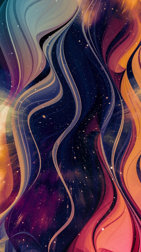 Fluid Orange Flare Glass Wallpaper Phone