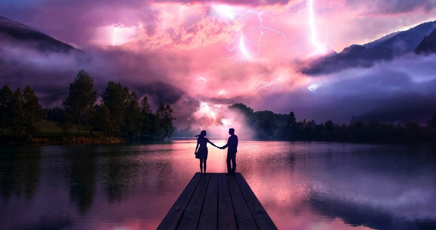 HD Couple Electric Dancing Picture Wallpaper Background