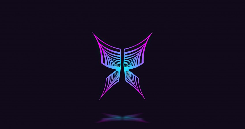 HD Digital Butterfly Outlines Picture Wallpaper Background