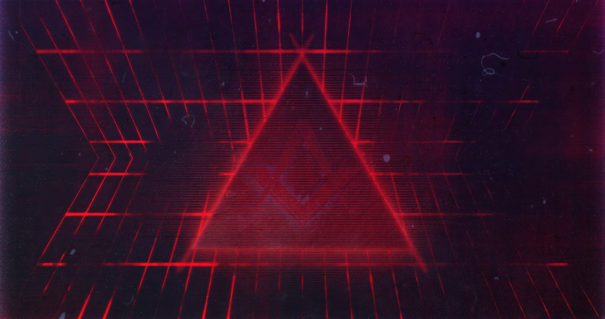 HD Geometric Red Triangle Wallpaper