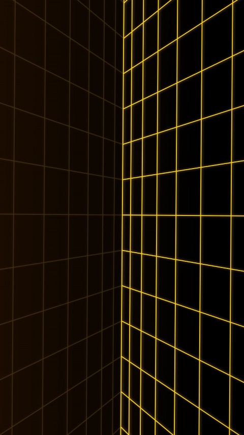 HD Gold Grids Polyline Mobile Wallpaper
