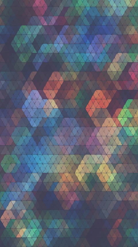 HD Pastel Polygon Pattern Mobile Wallpaper