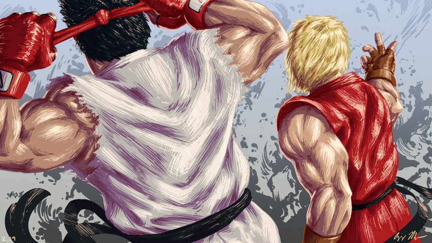 HD Street Fighter Ken Masters & Ryu 2560x1440 Wallpaper