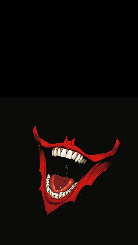 Joker Batman Open Mouth Teeth Smile Mobile Wallpaper
