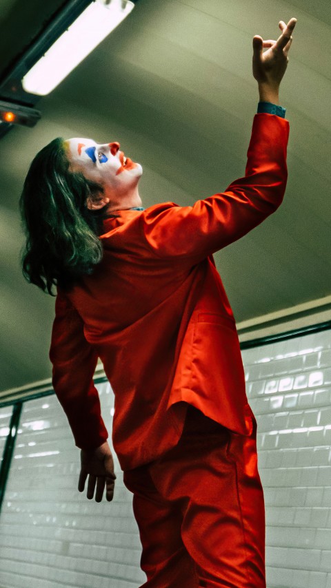 Joker In Red Suit Wallpaper Phone