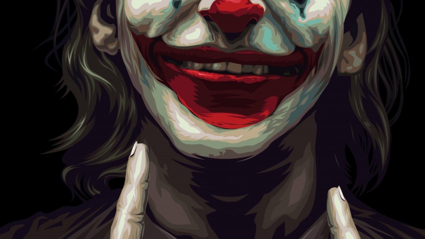 Joker Smile Mouth Artwork 5K Wallpaper