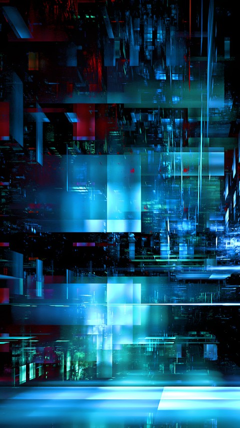 Matrix Blue Glass Wallpaper Phone