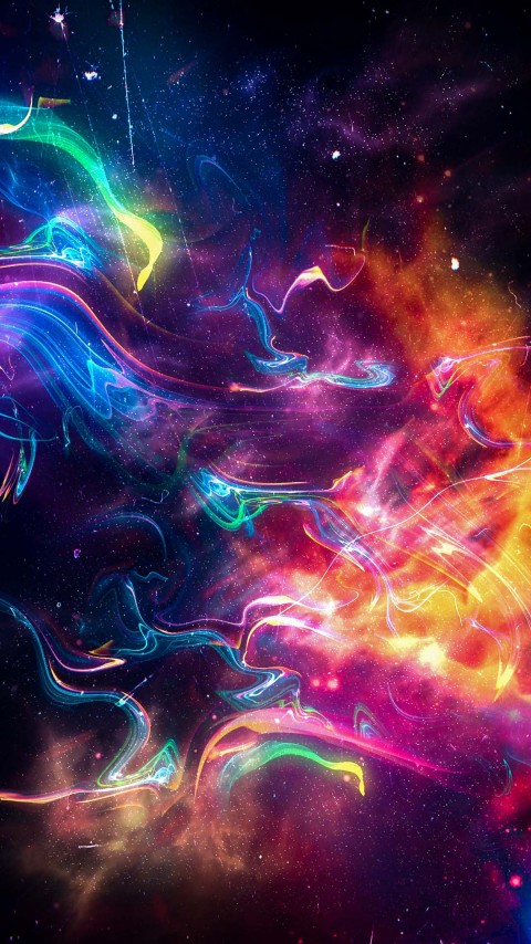 Midnight  Splash  Flowing Phone Wallpaper