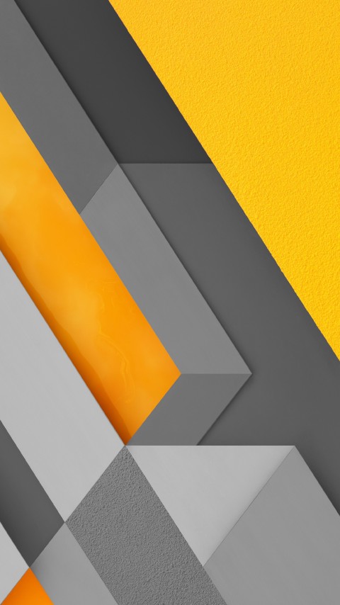 Nordic Yellow Polygon 4k Mobile Wallpaper
