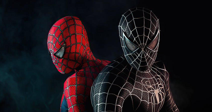 Red X Black Spiderman Suit HD Wallpaper