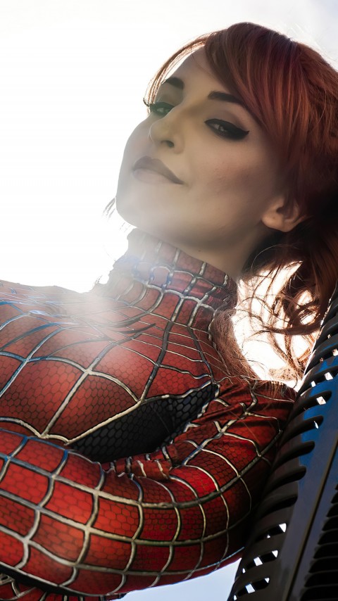 Spidergirl Cosplaying Wallpaper Mobile