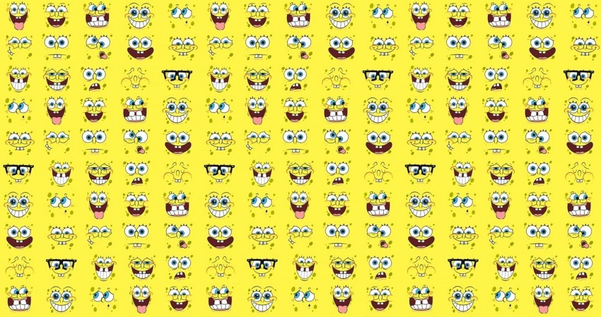 Spongebob Faces 4K Wallpaper