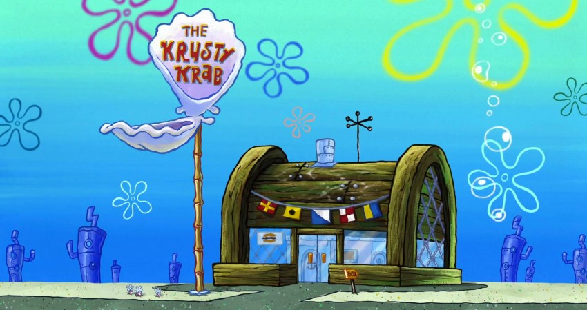 Spongebob The Krusty Krab Restaurant 4K Wallpaper