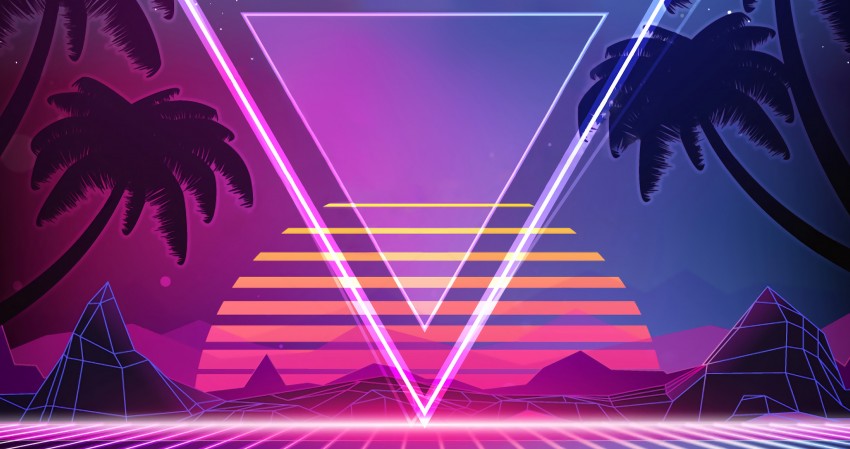 Triangles  Retro Beach Picture Background
