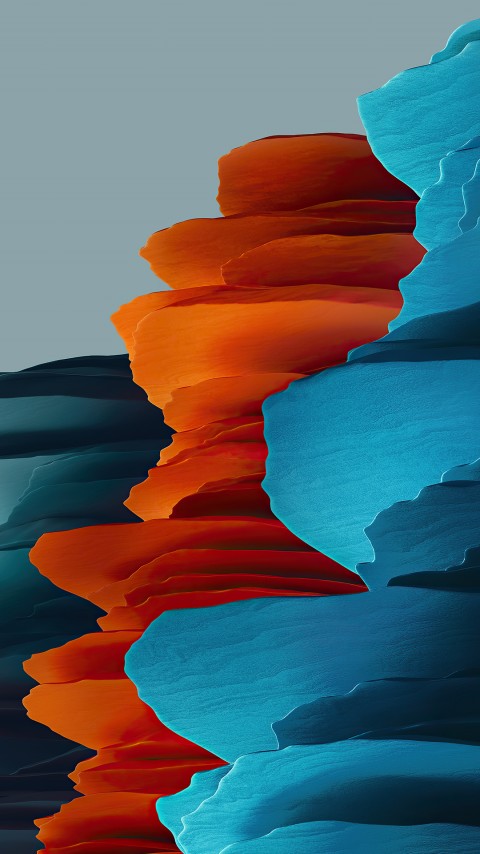 Triple Layer Paint 4k Phone Wallpaper