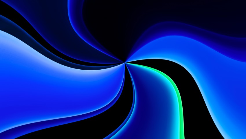 Ultra HD Blue Whirl  Geometry 5K Wallpaper