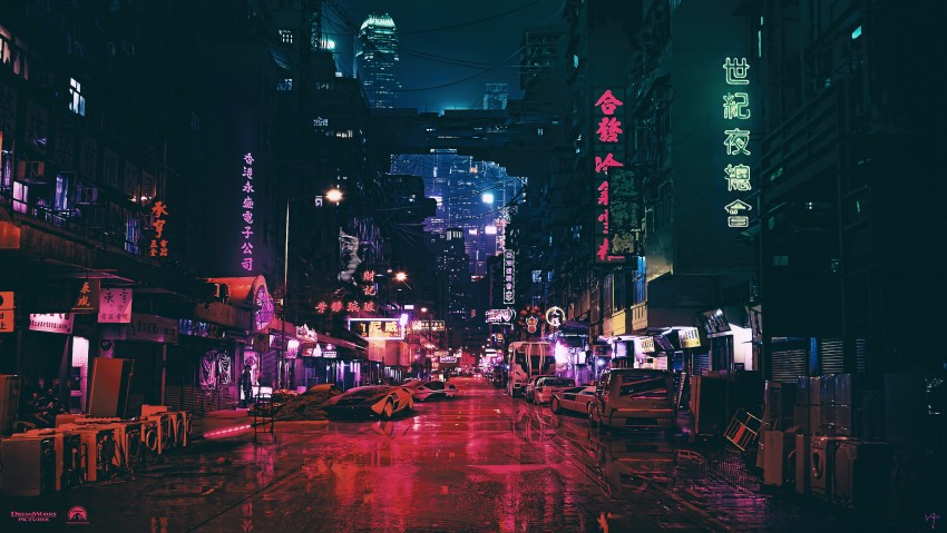 Ultra HD Cyberpunk Futuristic City 5K Wallpaper