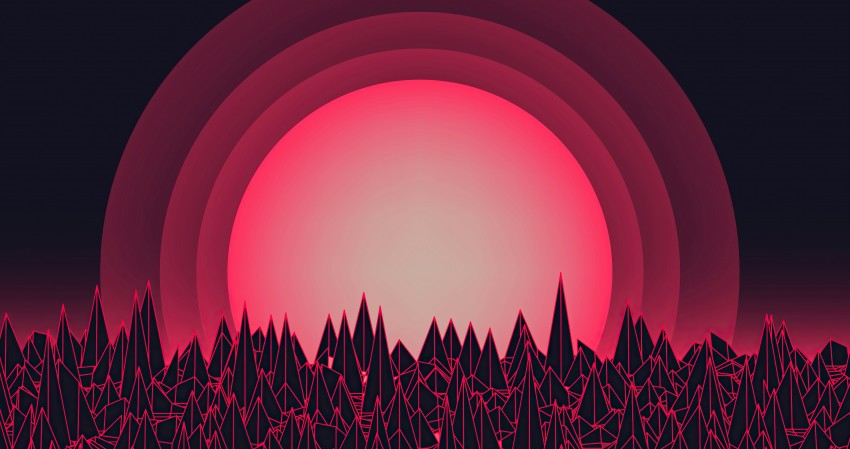 Ultra HD Red Retro synth 4K Wallpaper
