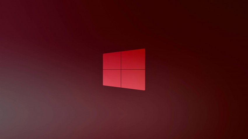 Windows 10 Red 5K Wallpaper