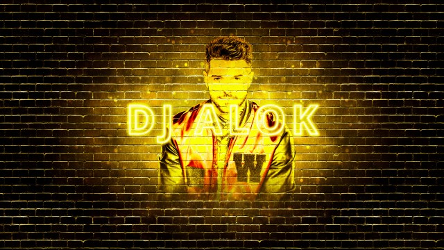 8K Yellow Dj Alok Neon Wallpaper Background