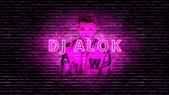 8K Pink Dj Alok Neon Picture Wallpaper Background