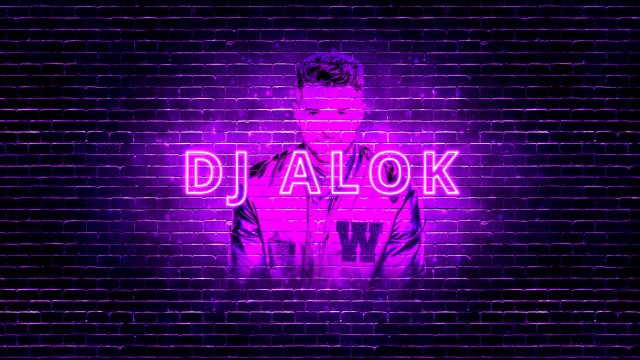 8K Purple Dj Alok Neon Picture Wallpaper Background