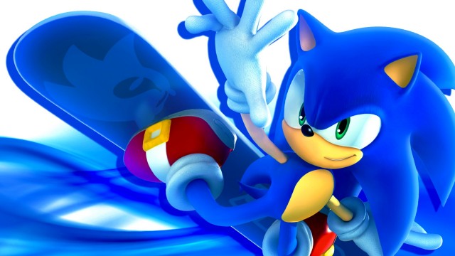 8K Sonic The Hedgehog Snowboards Picture Wallpaper Background