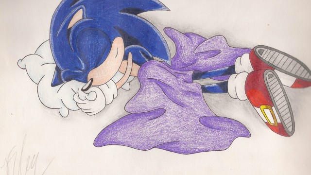 8K Sonic Drawing ArtWork Wallpaper Background