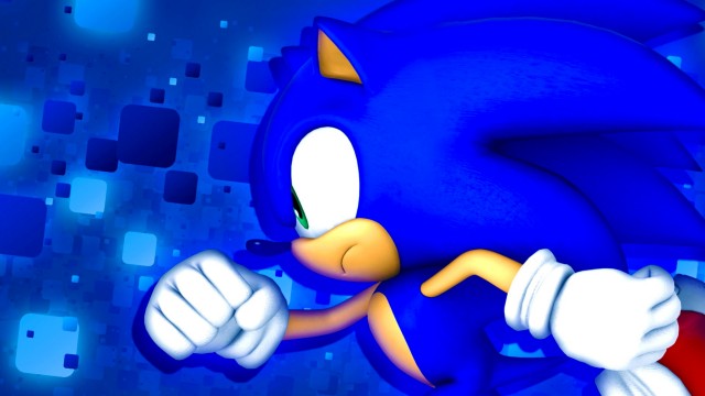 Blue Sonic The Hedgehog 8K Background