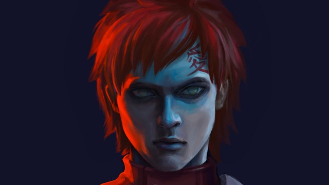 Gaara Naruto Artwork Manga Anime 8K Background