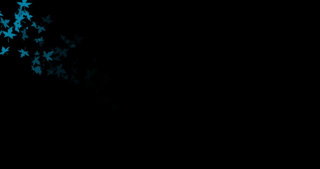 Black And Blue Autumn Leaves 4K Wallpaper
