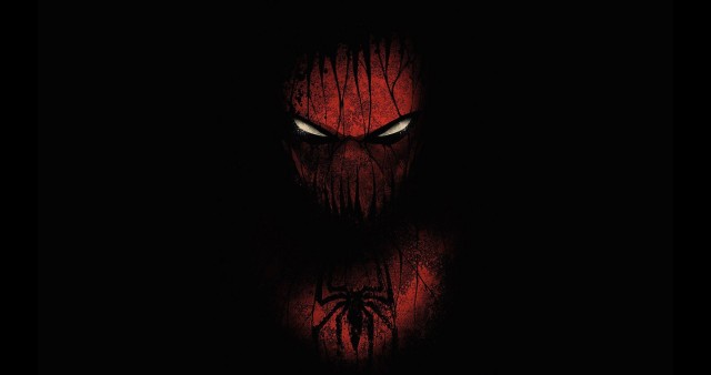 4K Black & Red Spiderman Wallpaper