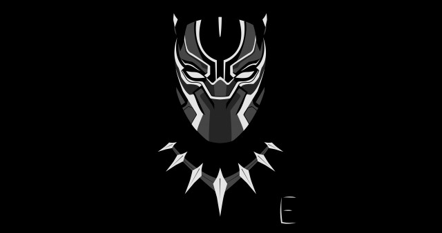 4K Black Panther Minimalism Art Wallpaper