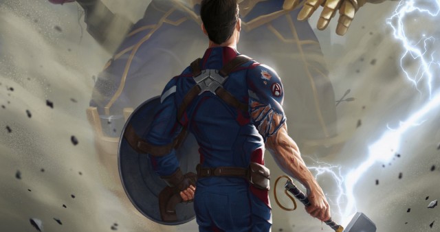 4K Captain America With Thor Hammer Wallpaper