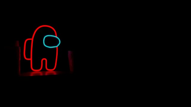 Among Us Neon 5K Wallpaper