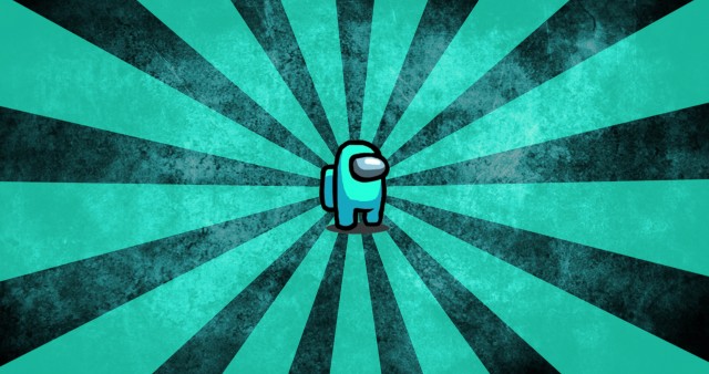 Ultra HD Among Us Cyan Character 4K Wallpaper