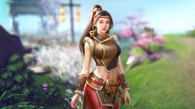 Warrior Ninja Girl Artwork 5K Wallpaper